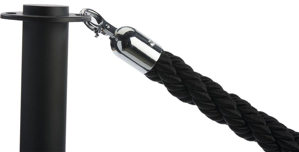 Set_of_(2)_39_Black_Stanchion_Posts_with_6.5'_Twisted_Black_Rope_11950 ...