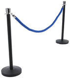 Set_of_(2)_39_Black_Stanchion_Posts_with_6.5'_Twisted_Blue_Rope_119506