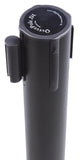 41.5" Black Stanchion Post with 6.5' Gray Retractable Belt 119511