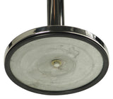 41.5" Black Stanchion Post with 6.5' Gray Retractable Belt 119511