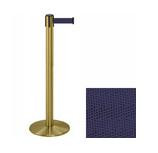 38_Brass_Stanchion_Post_with_13'_Retractable_Belt_ _Navy_Blue_119522
