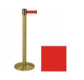 38_Brass_Stanchion_Post_with_13'_Retractable_Belt_ _Red_119523