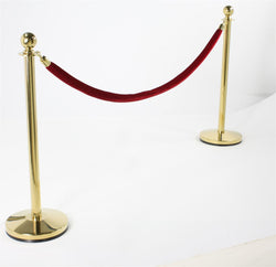 Set_of_(2)_39_Brass_Stanchion_Posts_with_6.5'_Burgundy_Rope_119547