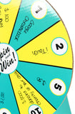 Cardboard Prize Wheel with 10 Numbered Slots, Countertop - Teal & Yellow 119552