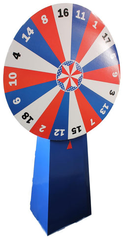 Cardboard_Prize_Wheel_with_18_Numbered_Slots,_Floorstanding_ _Red,_White_&_Blue