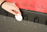 Floorstanding Prize Drop Game, (3) White Pucks & Printable Templates - Black 119563