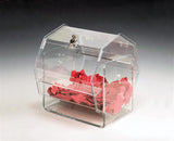 13.5"w Acrylic Raffle Drum with Locking Door, Countertop - Clear 119564