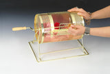 Steel Raffle Drum, Countertop, Holds 1,000 Tickets - Brass 119565