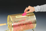 Steel Raffle Drum, Countertop, Holds 1,000 Tickets - Brass 119565