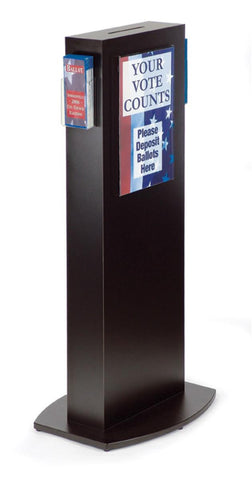 Ballot_Box_w/_Lock,_11_x_17_Sign_Holder_&_Side_Pocket,_Floorstanding_ _Black