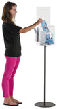 Clear Acrylic Ballot Box w/ Lock,(2)8.5 x 11 Sign Frames, Side Pocket & Floor Stand 119576