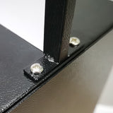 Black Metal Ballot Box w/Side Pockets, Lockable, 17 x 8.7 Header, Floorstanding  119578-BLK