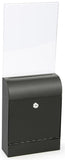 Metal Ballot Box w/ 8" x 11" Acrylic Sign Holder & Lock, Wall or Countertop - Black 119585