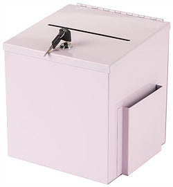Metal_Ballot_Box_w/_Side_Pocket,_Pen_&_Lock,_Wall_or_Countertop_ _Pink_119598