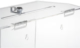 Acrylic Ballot Box w/ 8.5” x 11” Frame, Lock & 2 Pockets, Wall or Tabletop – Clear 119600