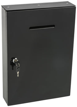 Metal_Ballot_Box_w/_Lock,_Wall_Mount,_Front_Slot_&_Swing_Open_Door_ _Black