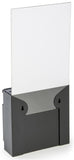 Metal Ballot Box w/ Lock & 8.5" x 11" Acrylic Header, Wall or Countertop - Black 119604