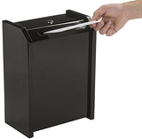 Metal Ballot Box with Lock, Wall Mount or Countertop, Top Loading Insert Slot