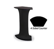 40_Tall_Portable_Counter_with_Black_4 sided_Top_&_Stretch_Wrap_ _Black_119626