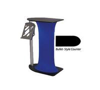 40_Tall_Portable_Black_Counter_w/_Stretch_Wrap_&_Literature_Pocket_ _Blue