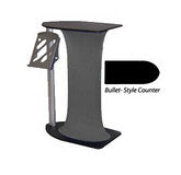 40_Tall_Portable_Black_Counter_w/_Stretch_Wrap_&_Literature_Pocket_ _Silver