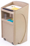 Outdoor Podium for Floor, Plastic   Beige with Walnut Panel 119652