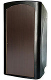 Outdoor Podium for Floor, Plastic   Black with Walnut Panel 119654