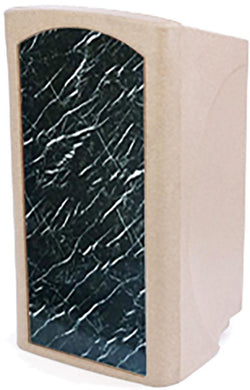 Replacement Front Panel for Outdoor Podiums   Black Marble 119659