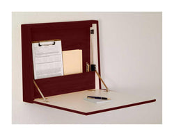 Folding Desk Laptop Station for Wall Mount   Red Mahogany 119678