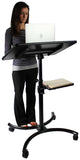Height Adjustable Laptop Stand, Stationary Shelf, 28" Platform - Black 119683