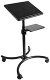 Height Adjustable Laptop Stand, Stationary Shelf, 20" Platform - Black 119684