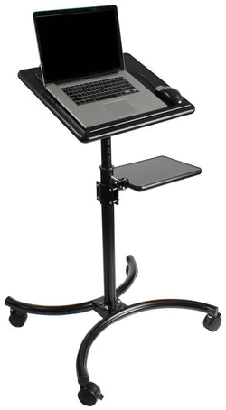 Height Adjustable Laptop Stand, Stationary Shelf, 20 Platform   Black 119684