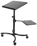 Height Adjustable Laptop Stand, Extendable Secondary Shelf, 28" Platform - Black 119686