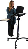 Height Adjustable Laptop Stand, Extendable Secondary Shelf, 20" Platform - Black 119687