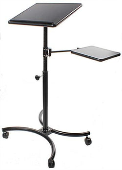 Height Adjustable Laptop Stand, Extendable Secondary Shelf, 20 Platform   Black