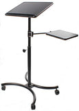 Height Adjustable Laptop Stand, Extendable Secondary Shelf, 20" Platform - Black 119687