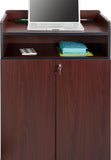 Mahogany Wooden Podium w/Locking Storage Cabinet and Shelf 119691