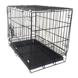 Pet Folding Dog Cat Crate Cage Kennel w/ Tray Carrier 11970 1