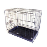 Pet Folding Dog Cat Crate Cage Kennel w/ Tray Carrier 11970 1