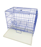 Pet Folding Dog Cat Crate Cage Kennel w/ Tray Carrier 11970 2 BLUE