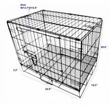 Black Pet Folding Dog Cat Crate Cage Kennel w/ Tray Carrier 11970 2