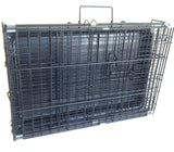 Black Pet Folding Dog Cat Crate Cage Kennel w/ Tray Carrier 11970 2