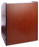 Multimedia Podium with Cabinet, Side Drawer, Keyboard Tray & Wheels - Cherry 119703