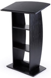 Podium for Floor, Curved Post, Floor Levelers, Plywood - Black 119715