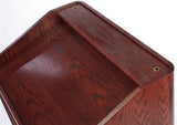 Podium for Floor with Shelves, 2 Wheels - Red Mahogany 119716