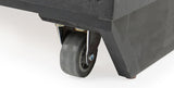 Podium for Floor with Open Back for Shelves, 2 Wheels   Black 119718