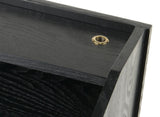 Podium for Floor with Open Back for Shelves, 2 Wheels   Black 119718