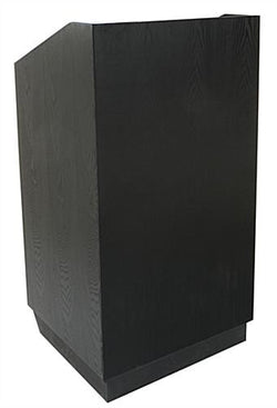 Podium for Floor with Open Back for Shelves, 2 Wheels   Black 119718