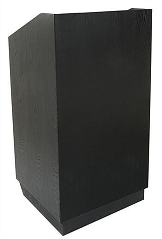 Podium for Floor with Open Back for Shelves, 2 Wheels   Black 119718