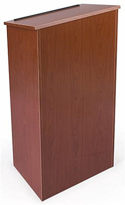 Portable Podium for Floor, Open Back with Shelf, MDF   Cherry 119719